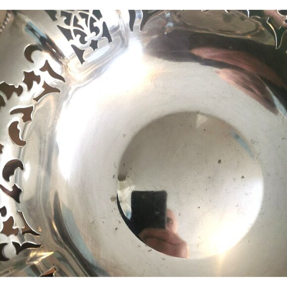 Display Dish Fruit Silver Plated Vintage - Picture 6 of 9